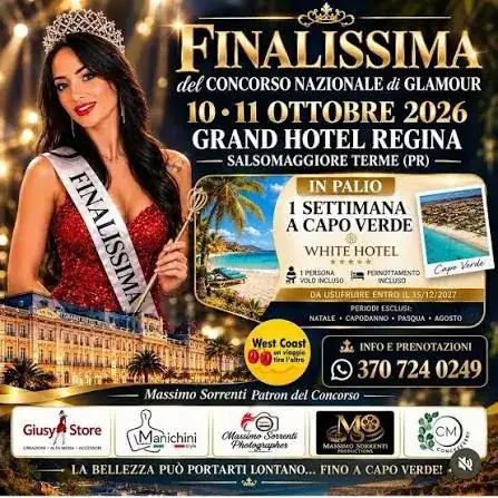 Finalissima del Concorso Nazionale di Glamour — 10–11 ottobre 2026